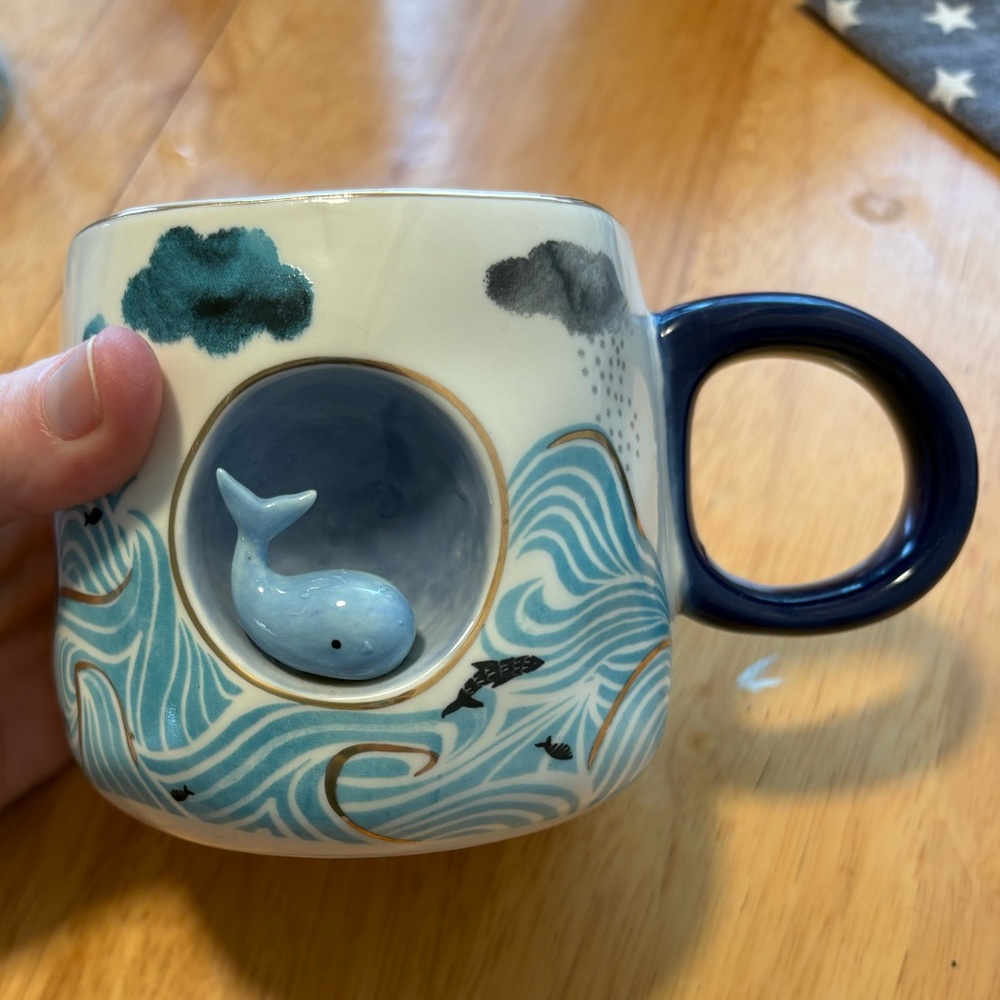House of disaster Blue 3D Whale Ceramic Mug
